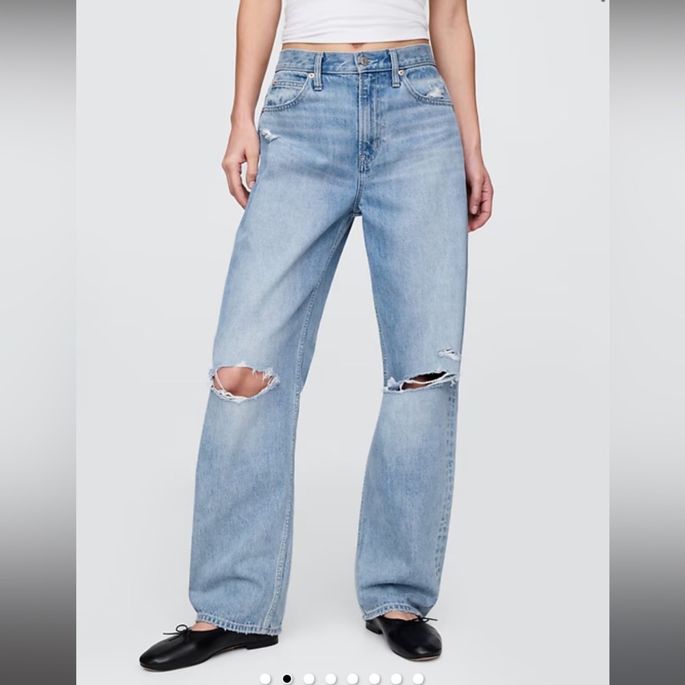 Gap High Rise Barrel Jean